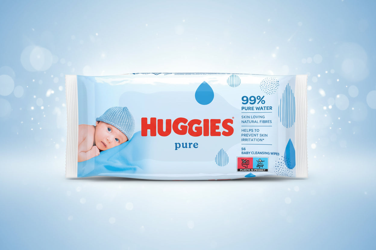 HUGGIES BABY WIPES PURE 56'S