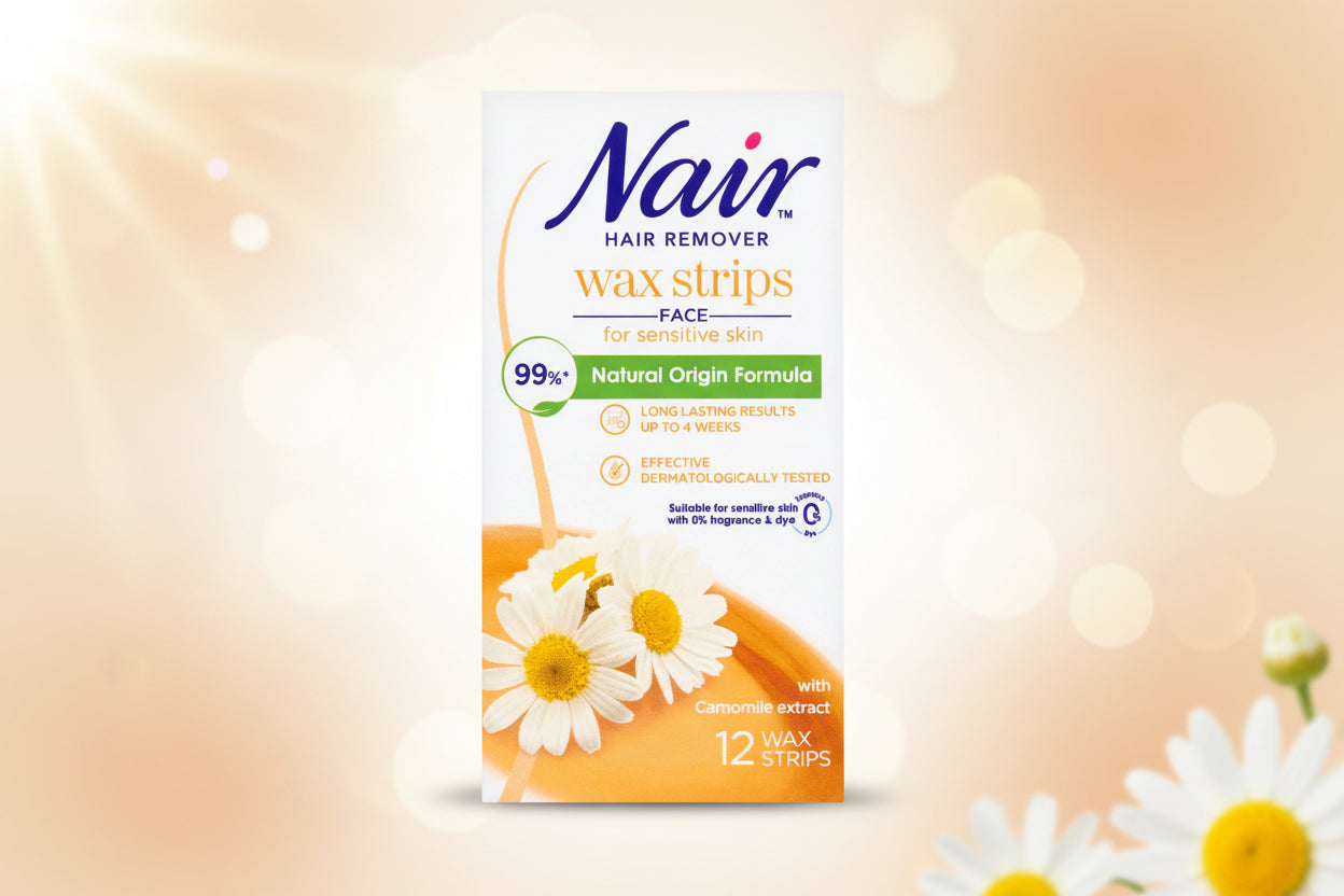 NAIR FACIAL WAX STRIPS 12'S