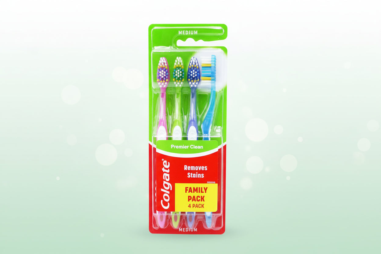 COLGATE TOOTHBRUSH PREMIER CLEAN 4PK