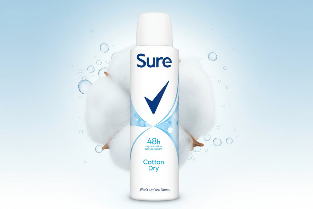 Sure Antiperspirant Deodorant Cotton Fresh Dry Women 150ml