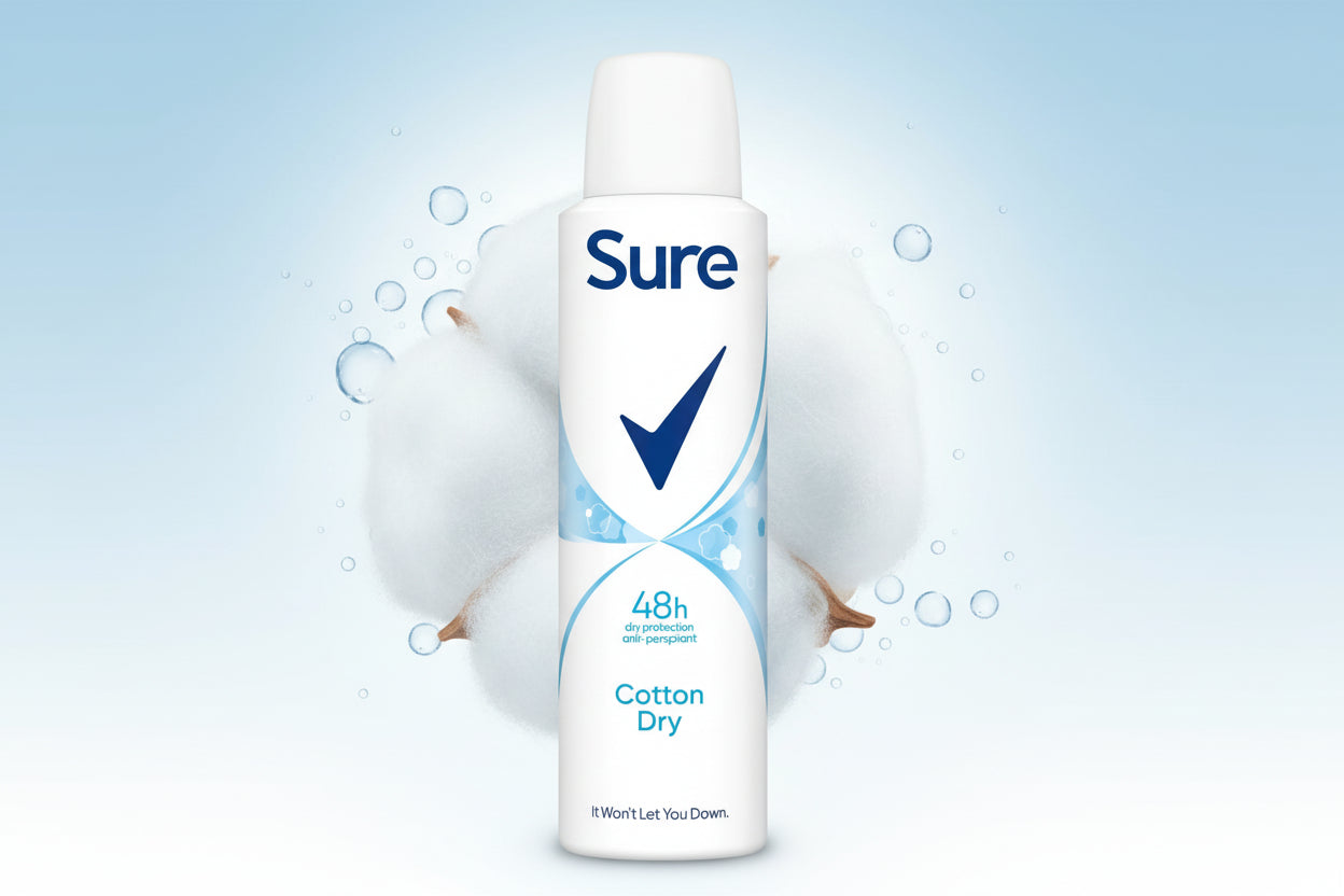 SURE A/P DEODORANT COTTON FRESH DRY WOMEN 150ML