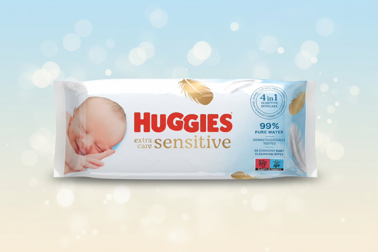 HUGGIES BABY WIPES EXTRA CARE 56'S