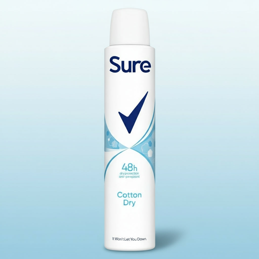 SURE A/P DEODORANT COTTON DRY 200ML.