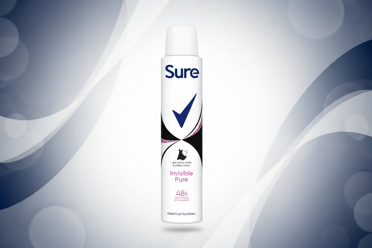 SURE A/P DEODORANT INVISIBLE PURE 200ML.