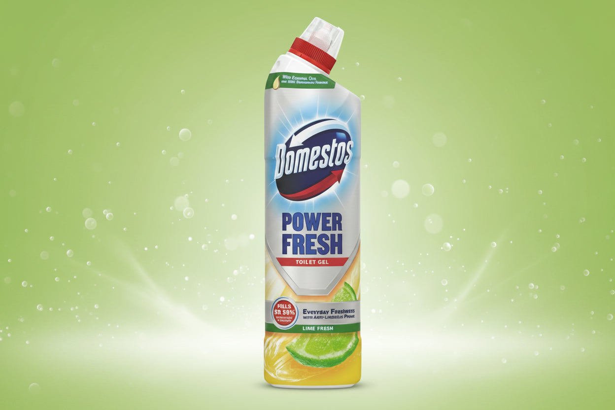 DOMESTOS POWER FRESH TOILET GEL LIME 750ML.