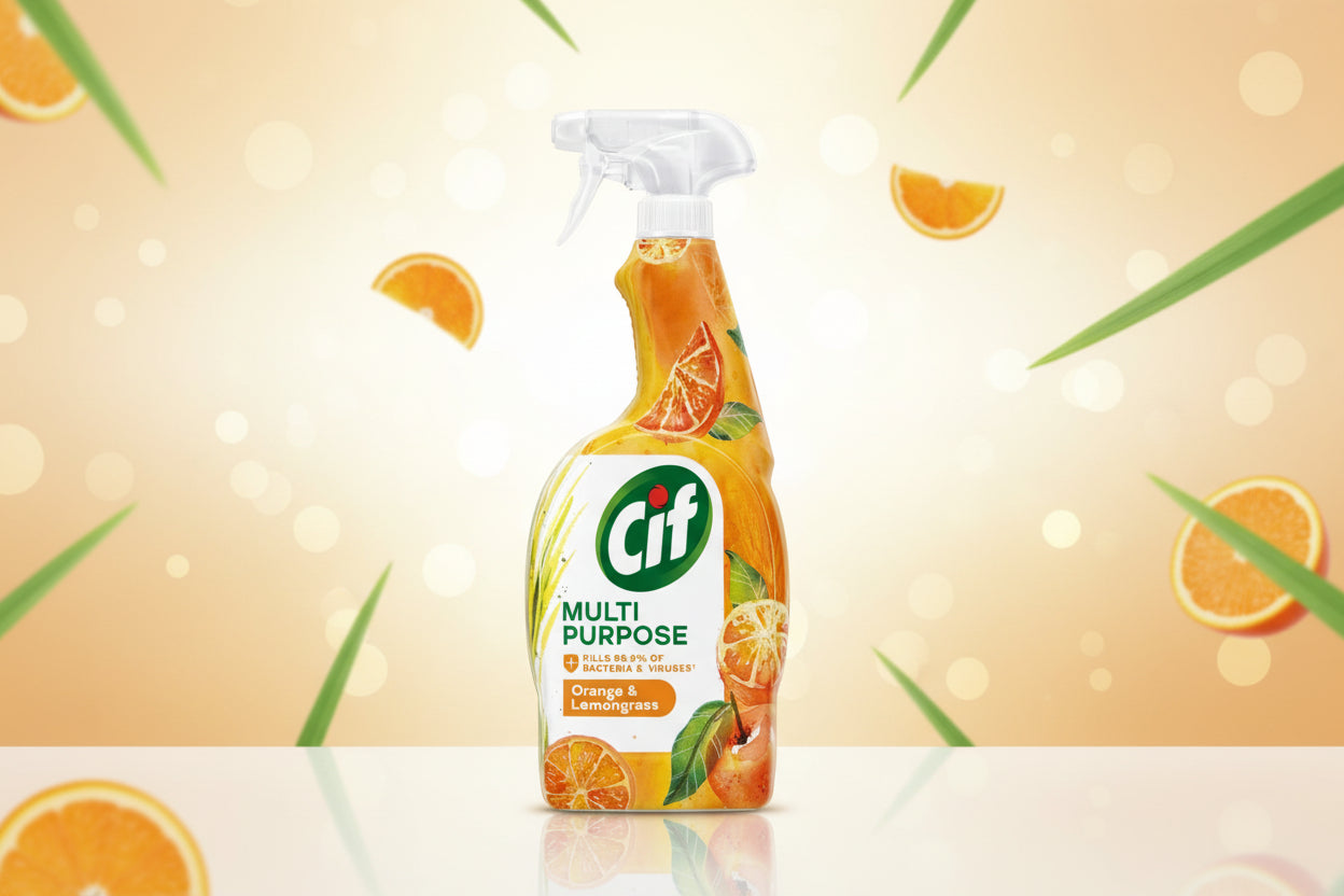 CIF MULTI PURPOSE SPRAY ORANGE & LEMON 750ML.