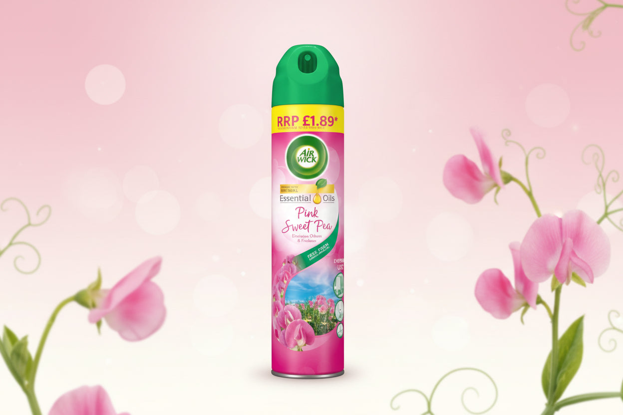 AIRWICK A/F PINK SWEET PEA PM 300ML.