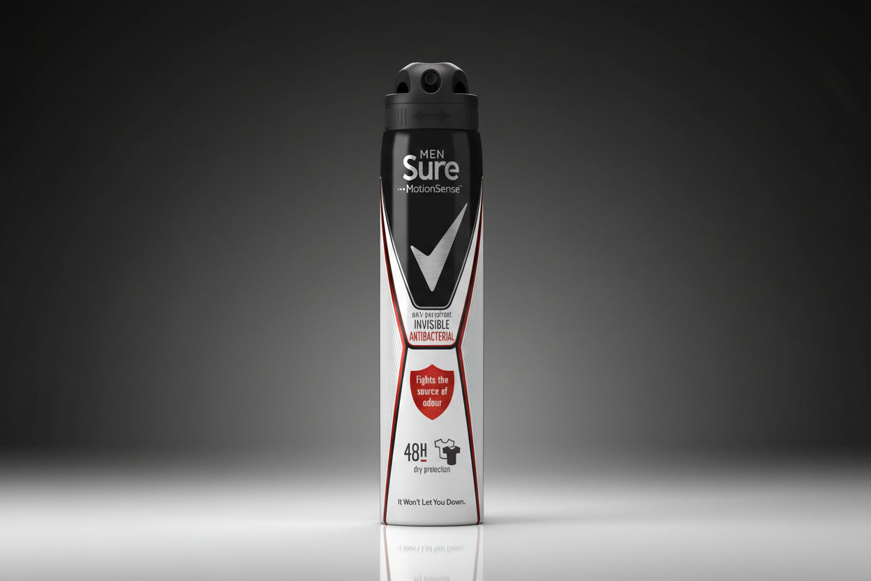SURE A/P DEODORANT INVISIBLE ANTIBAC 250ML