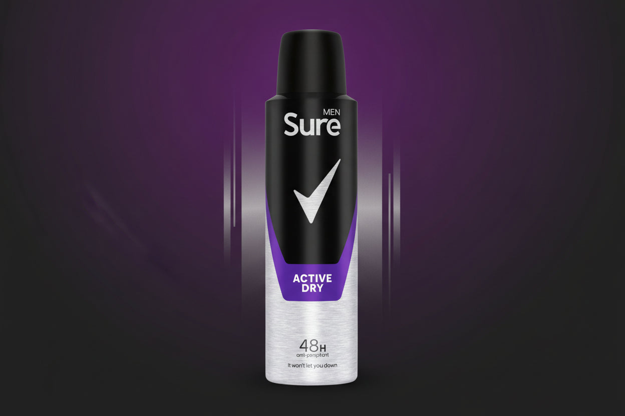 SURE A/P MEN ACTIVE DRY 150ML.