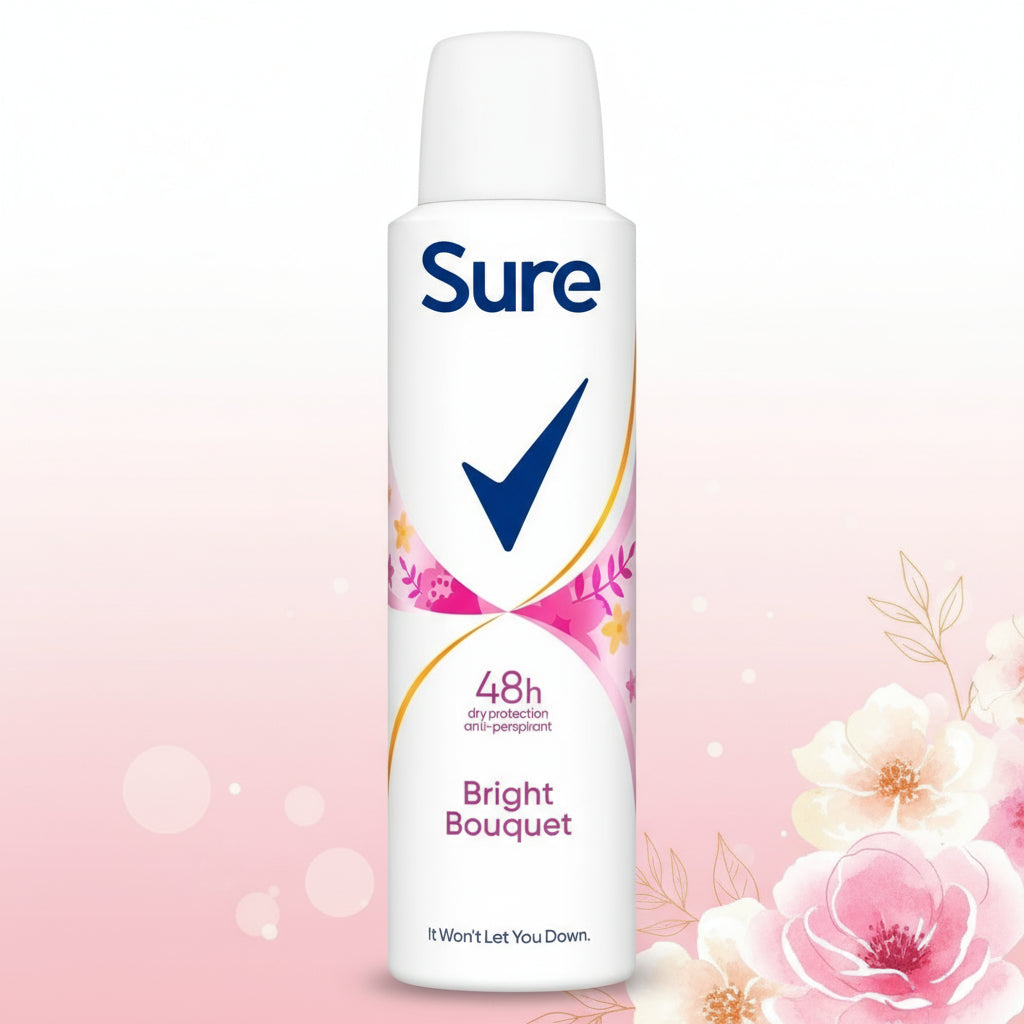 SURE A/P DEODORANT BRIGHT FOR WOMAN 150ML.