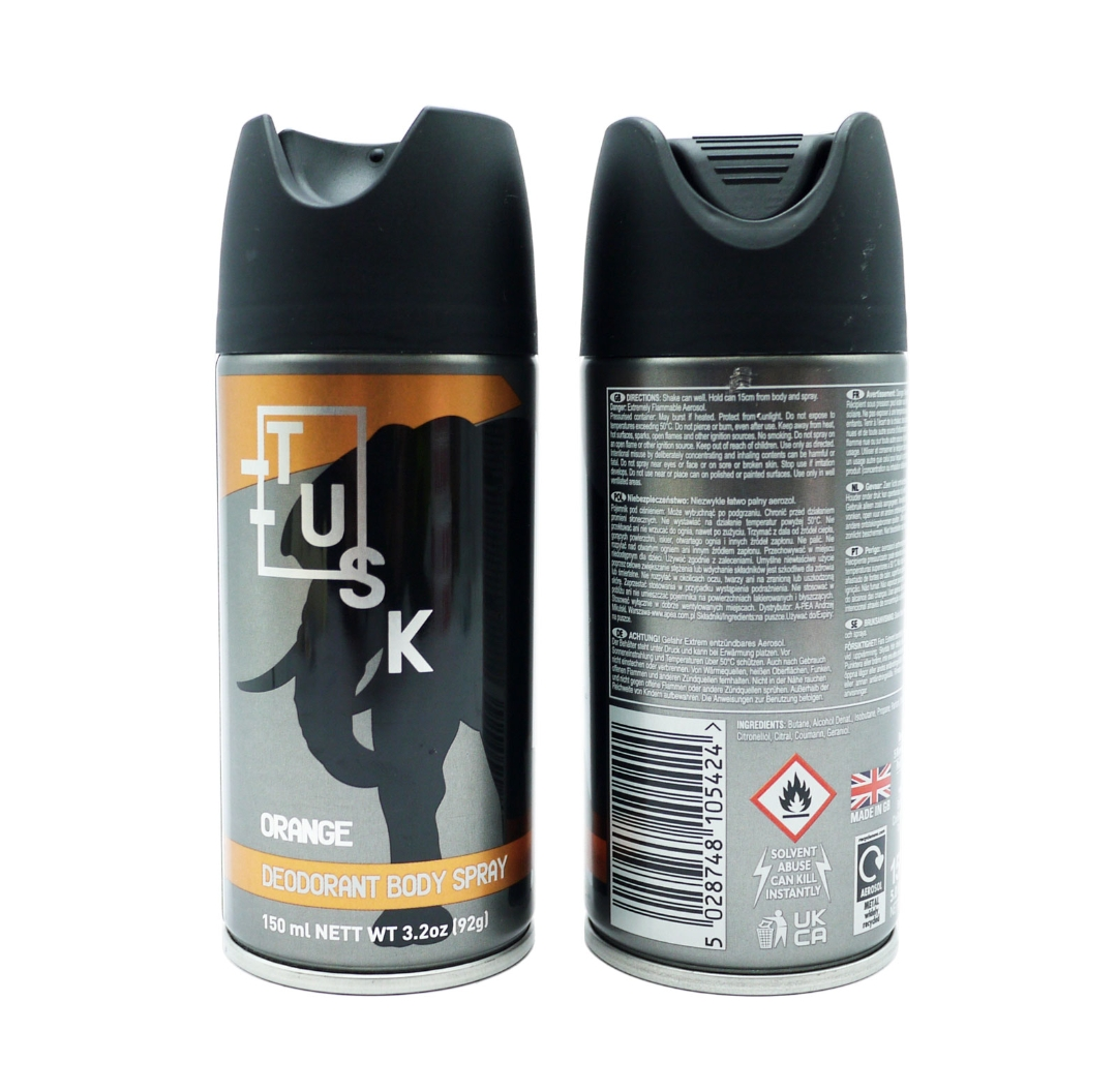 TUSK BODY SPRAY ORANGE 06/12/26 150ml.