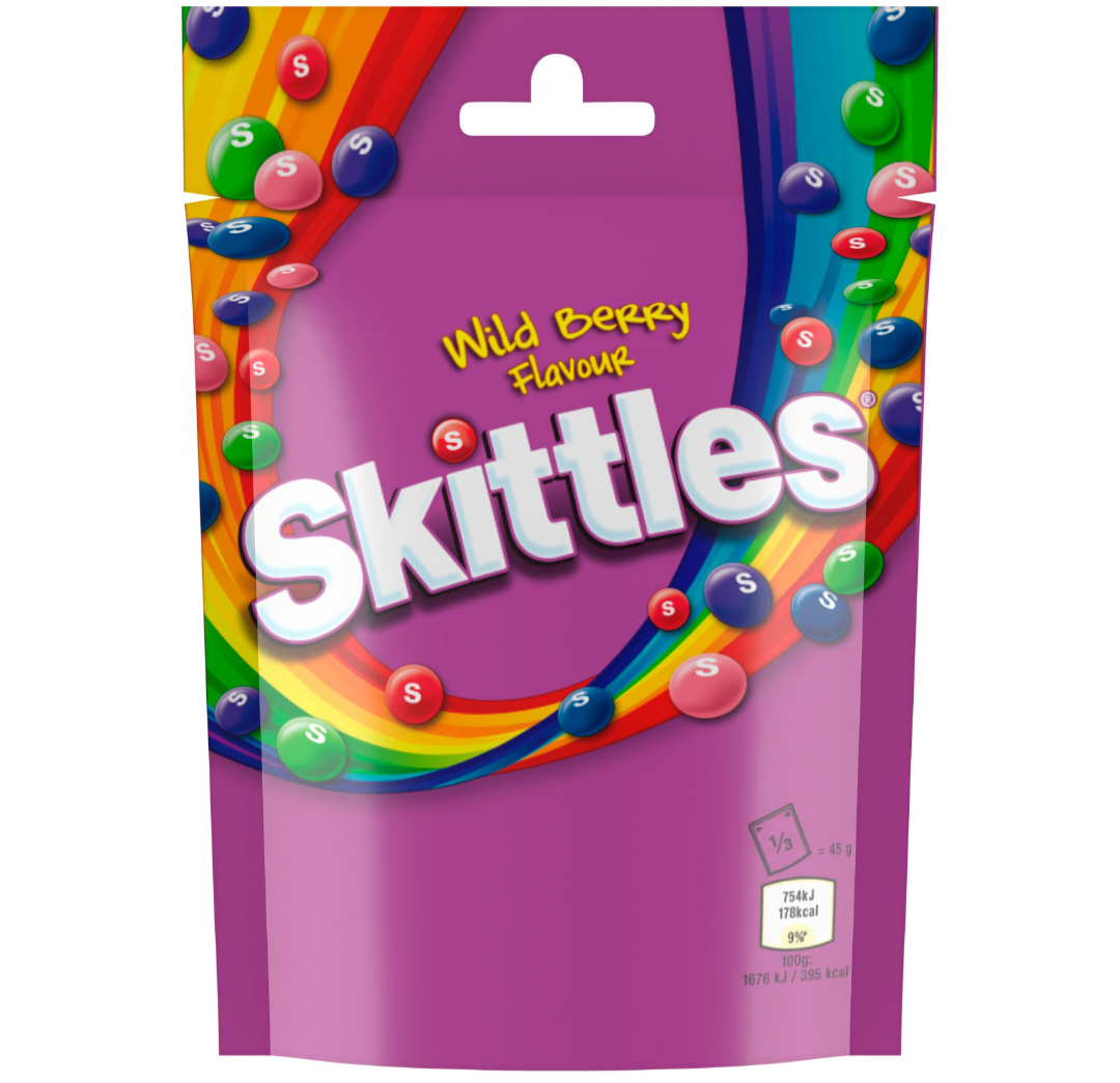 SKITTLES POUCH WILD BERRY 136GM