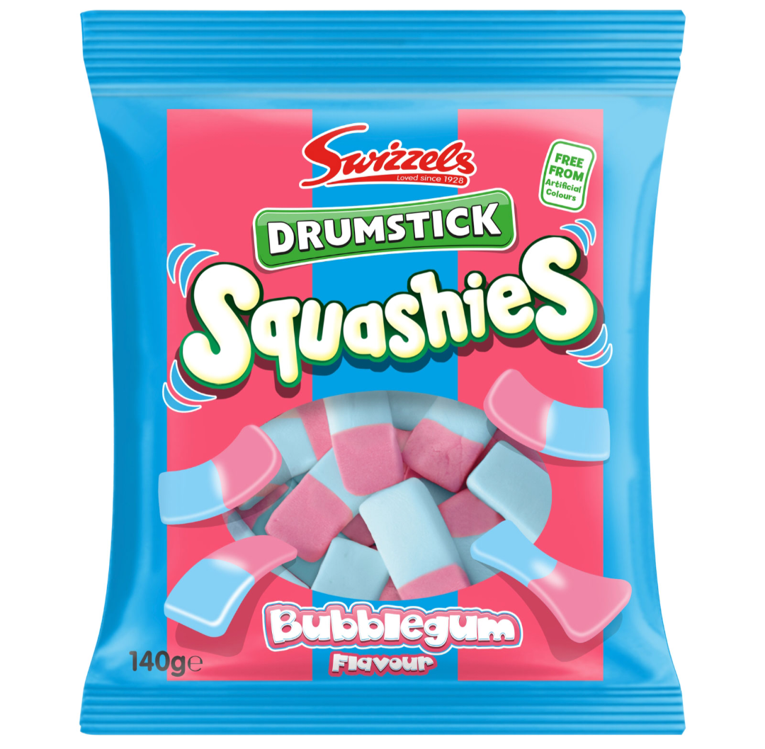 SQUASHIES DRUMSTICK BUBBLEGUM 08/25 140GM