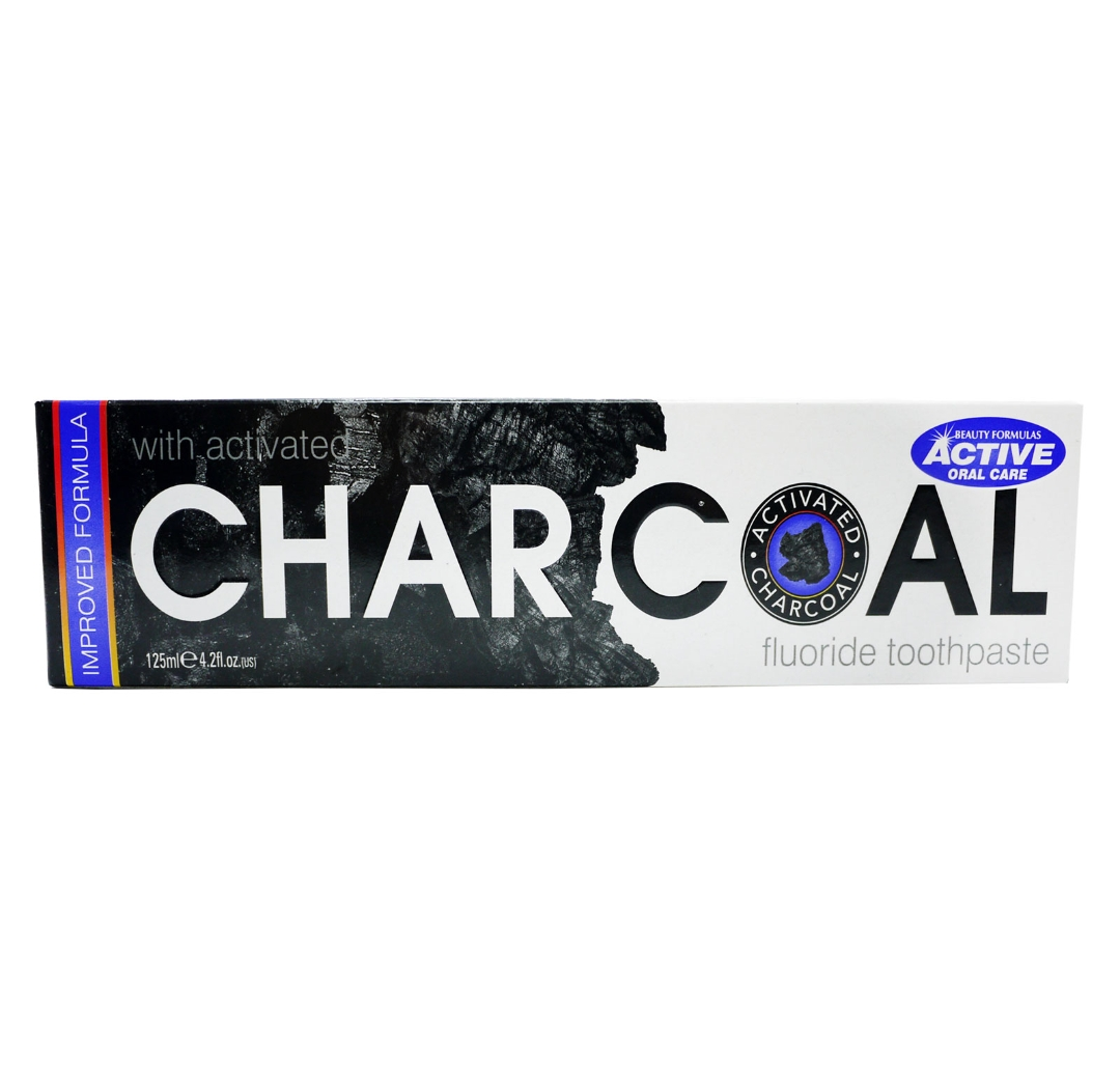 BEAUTY FORMULAS TOOTHPASTE ACTIVE CHARCOAL 125ML