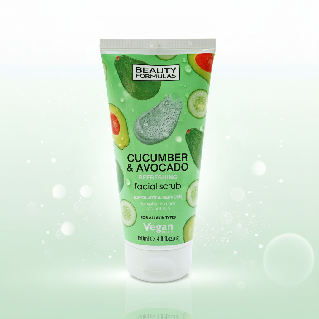 BEAUTY FORMULAS FACE SCRUB CUCUMBER & AVOCADO 150ML