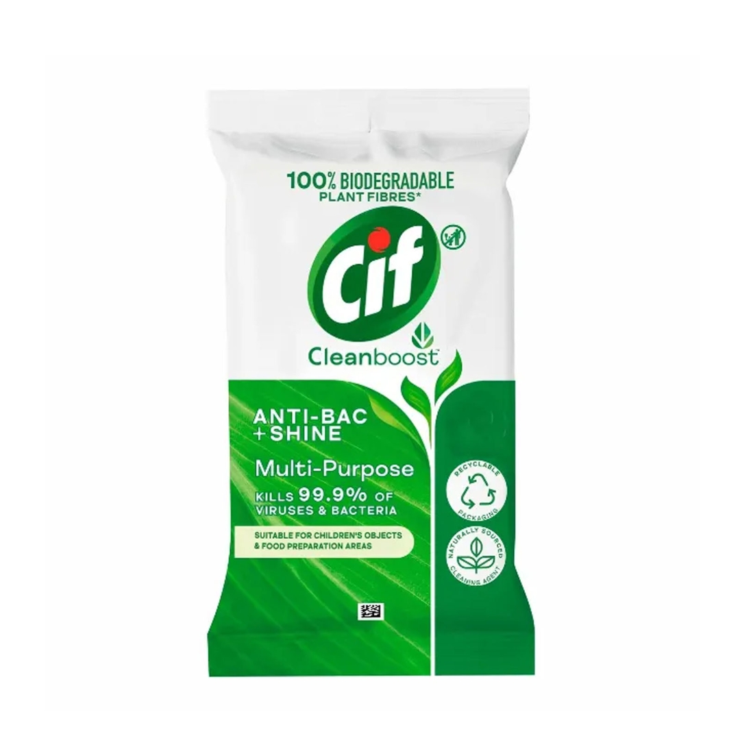 CIF WIPES ANTIBAC & SHINE BIODEGRADABLE (C) 28's
