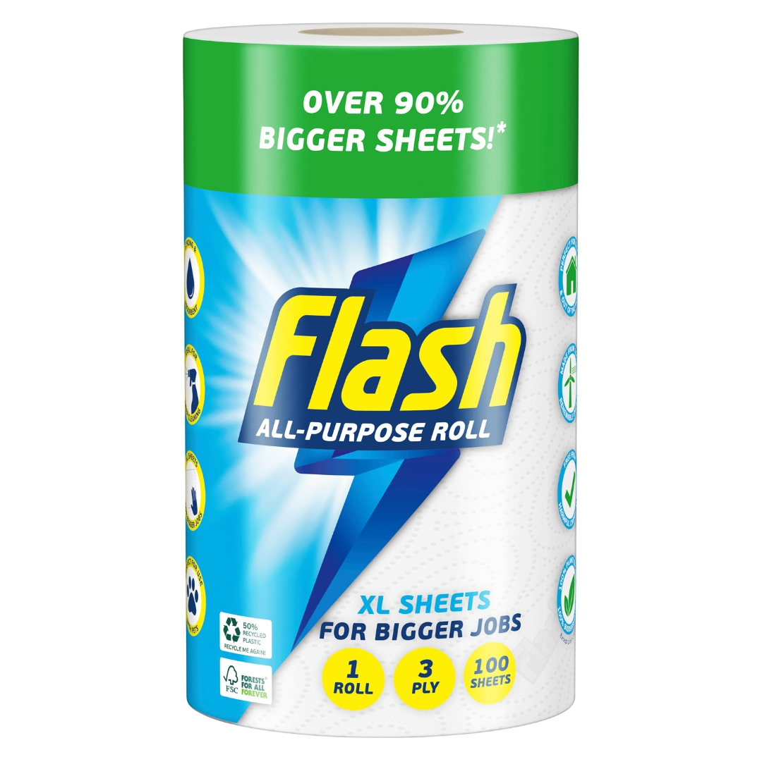 FLASH KITCHEN TOWEL SHEETS 1 ROLL XL