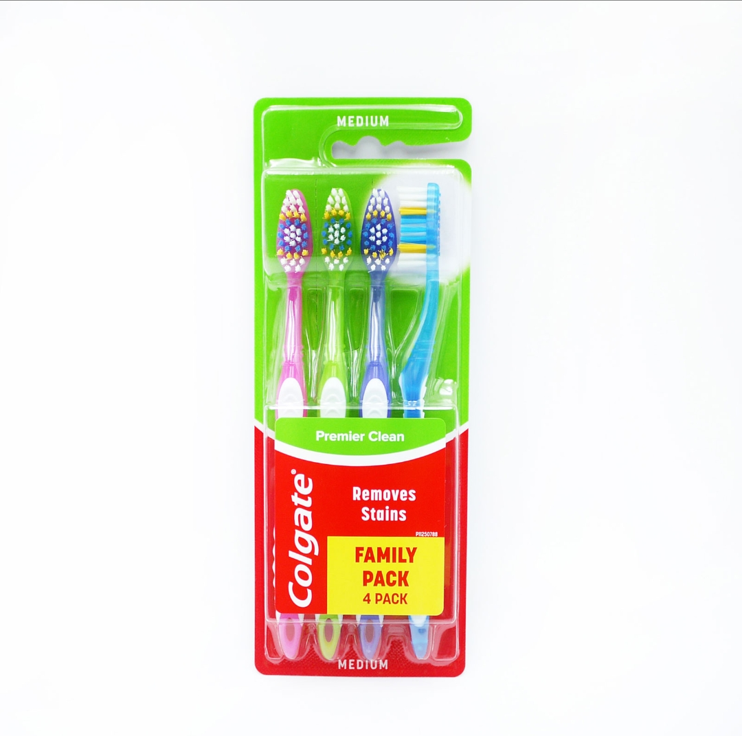 COLGATE TOOTHBRUSH PREMIER CLEAN 4pkt