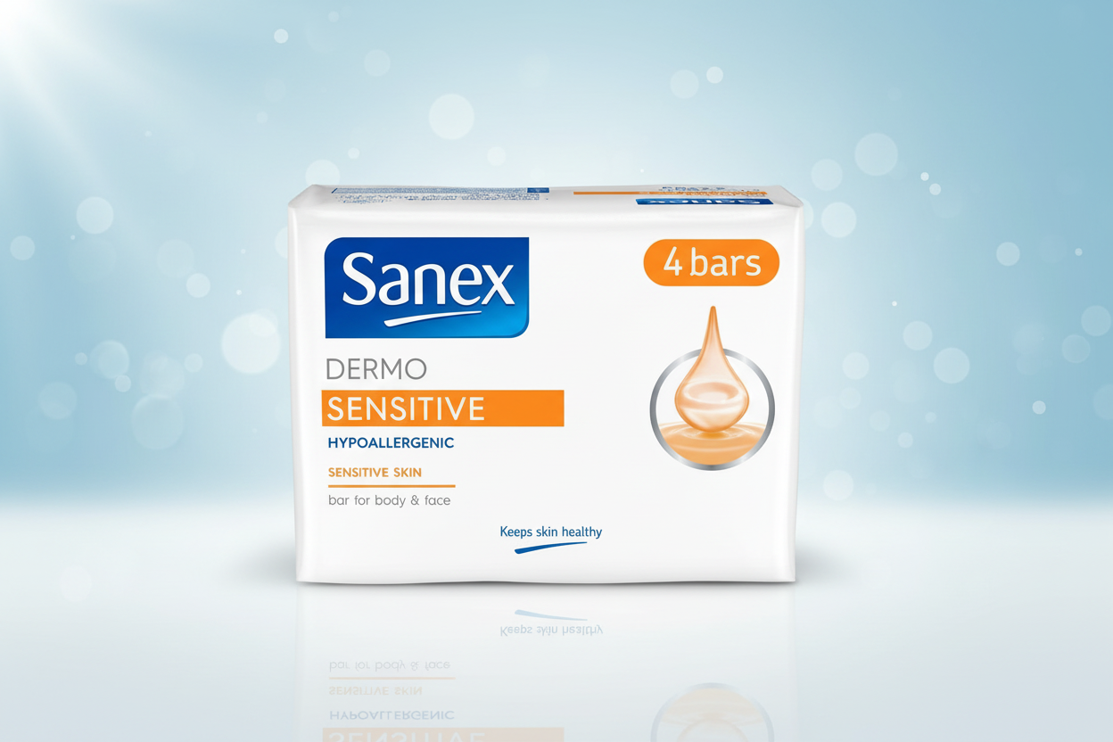 SANEX BAR SOAP DERMO SENSITIVE 4X90G