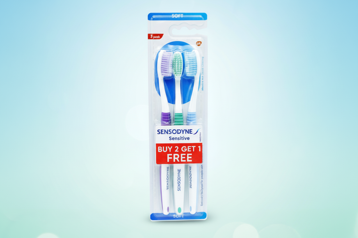 SENSODYNE TOOTHBRUSH SENSITIVE SOFT 3PK