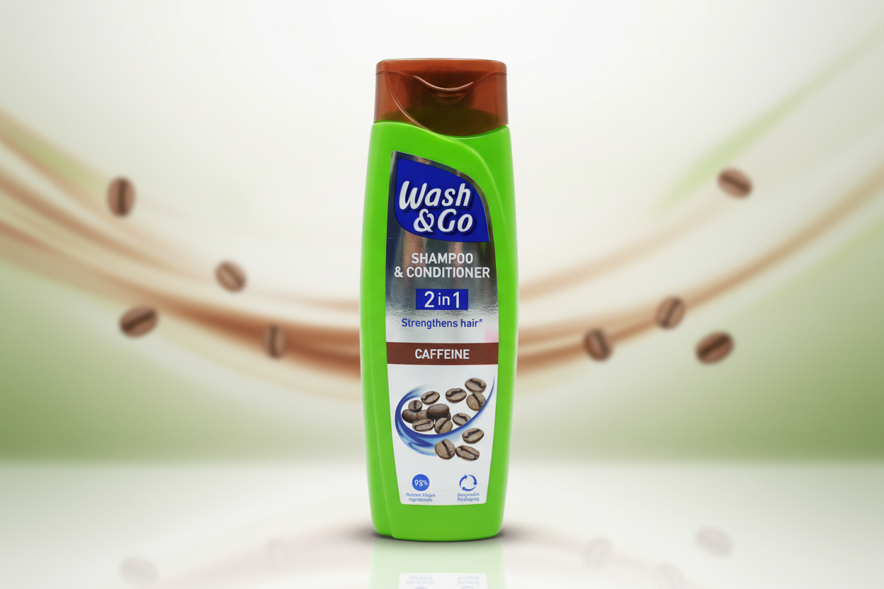 WASH & GO SHAMPOO 2IN1 CAFFEINE 180ML