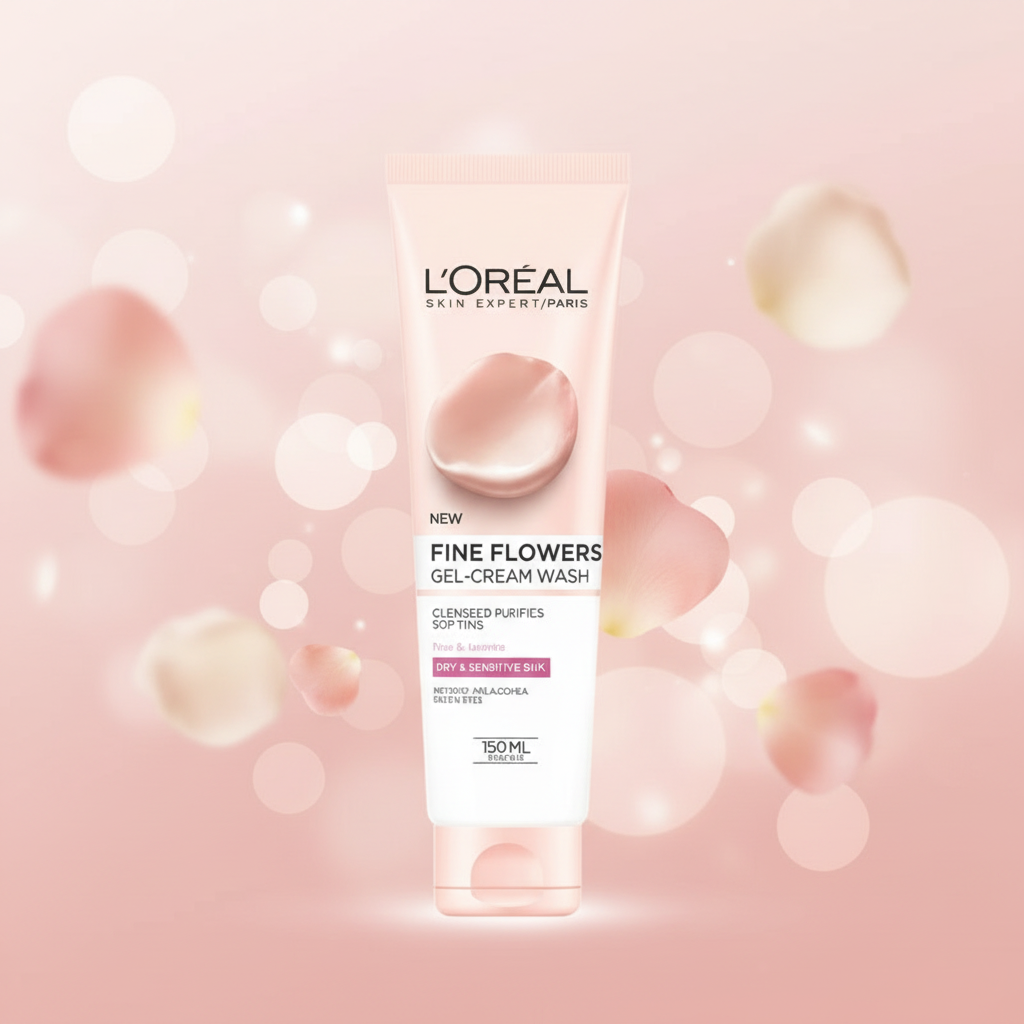 LOREAL FINE FLOWERS GEL CREAM WASH 150ML.