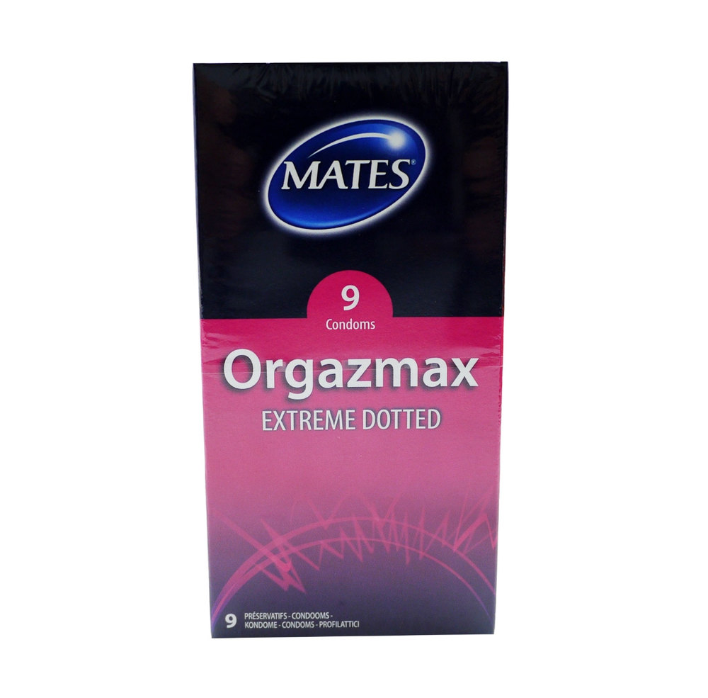 Mates Orgazmax Extreme Dotted Condoms 9 Pack