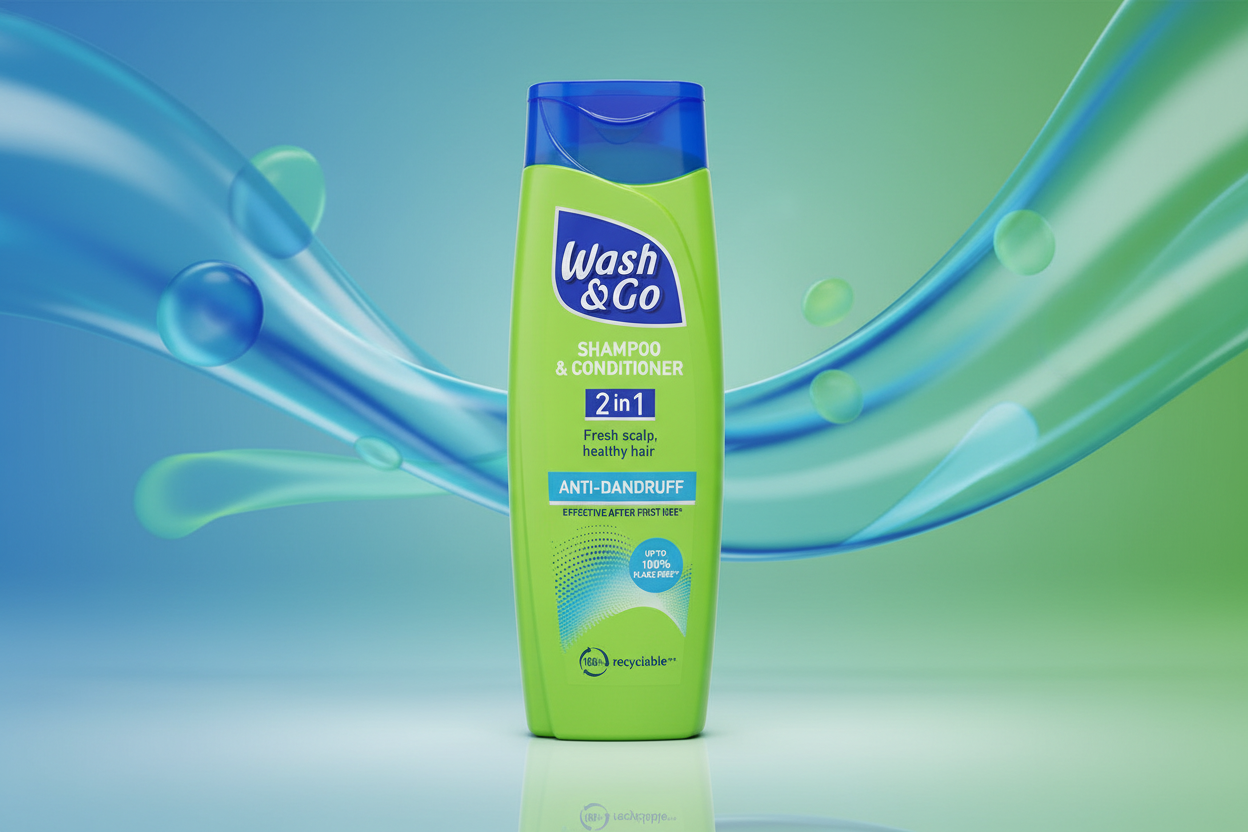 WASH & GO SHAMPOO 2 IN 1 ANTI DANDRUF 200ML