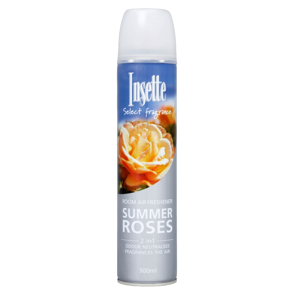 INSETTE AIR FRESHENER 2IN1 ROSE/SUMMER 09/7/26 300ML