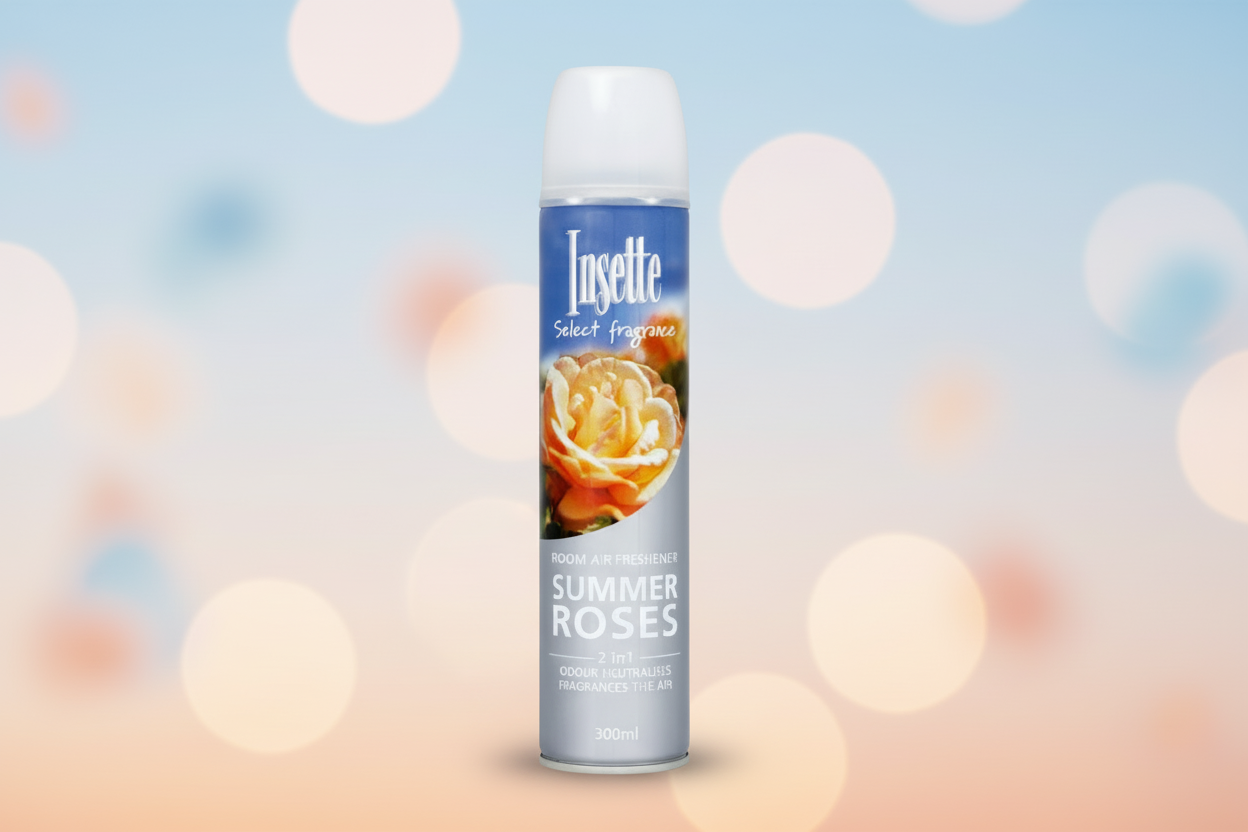 INSETTE AIR FRESHENER 2IN1 ROSE/SUMMER 09/7/26 300ML