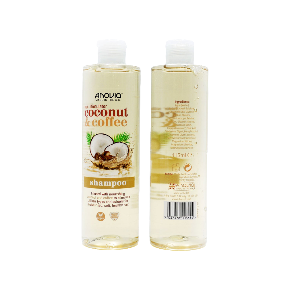 ANOVIA SHAMPOO COCONUT & COFFEE 415ML.