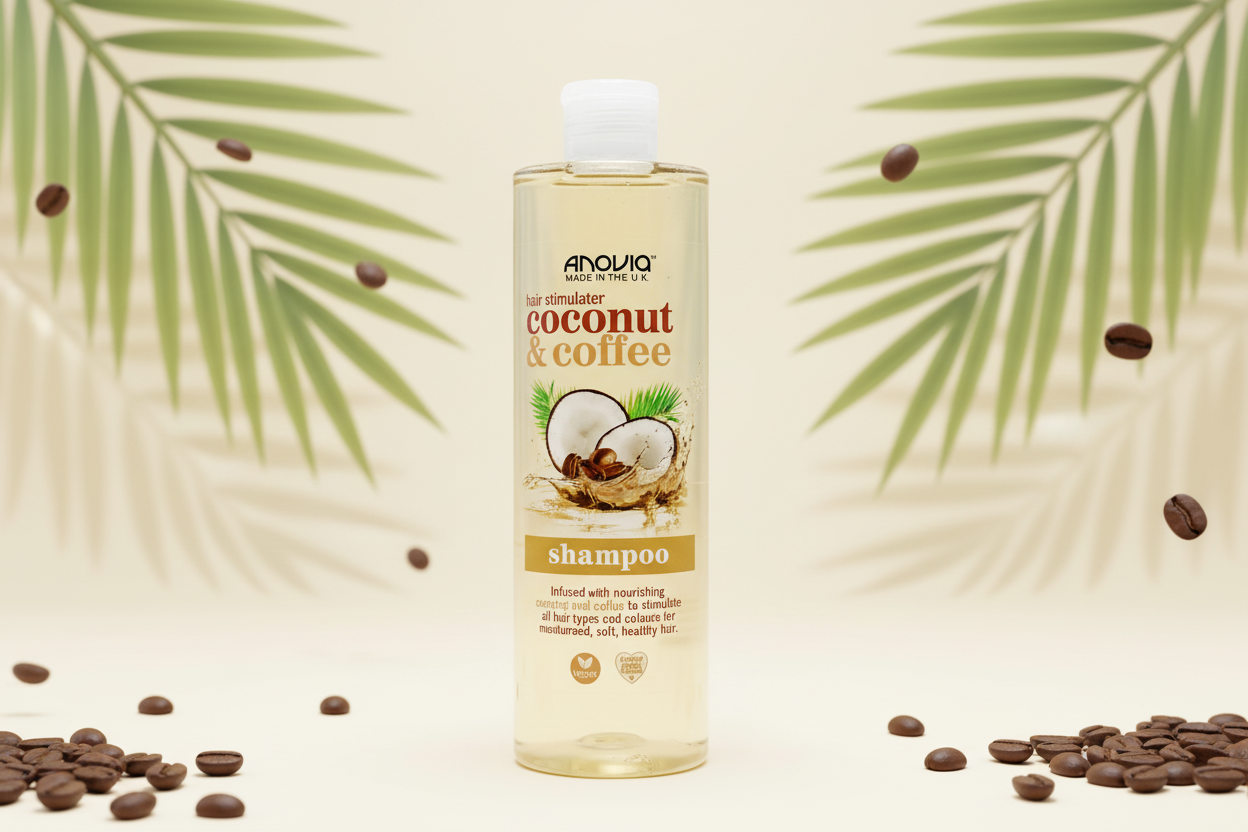 ANOVIA SHAMPOO COCONUT & COFFEE 415ML.