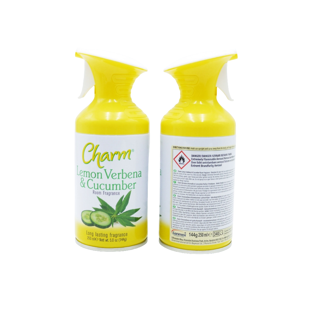 CHARM AIR FRESHENER LEMON VERB&CUC DRY 06/05/27 250ML