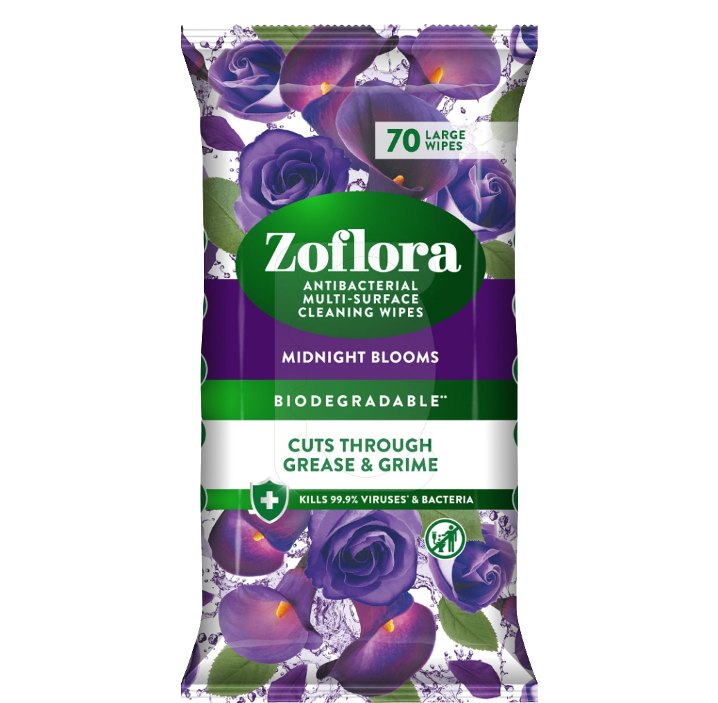 ZOFLORA WIPES MIDNIGHT BLOOM 07/25 70's