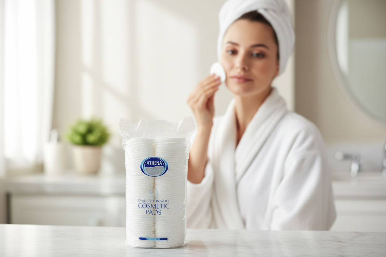 ATHENA COTTON OVAL COSMETIC PADS 50'S