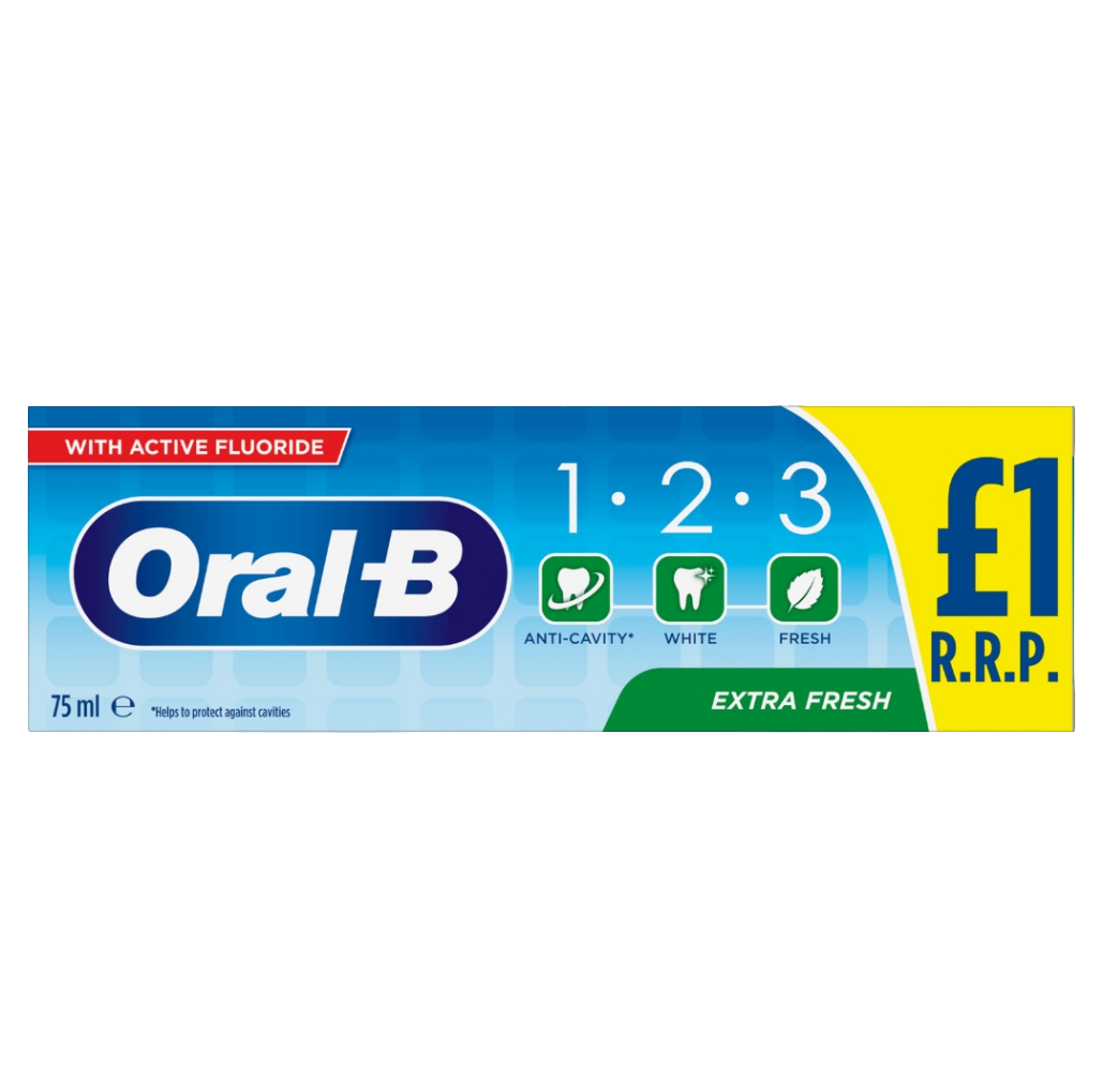 ORAL B TOOTHPASTE 123 FRESH 04/27 75ML