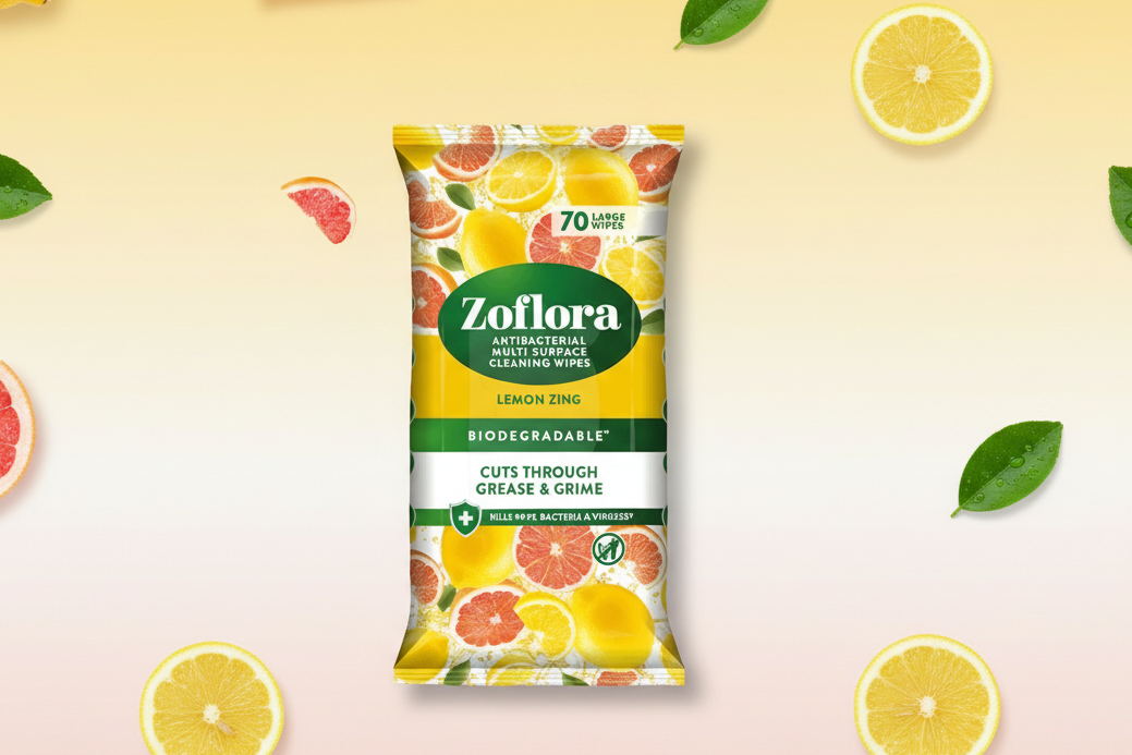 ZOFLORA WIPES LEMON ZING 31/05/25 (C) 70's