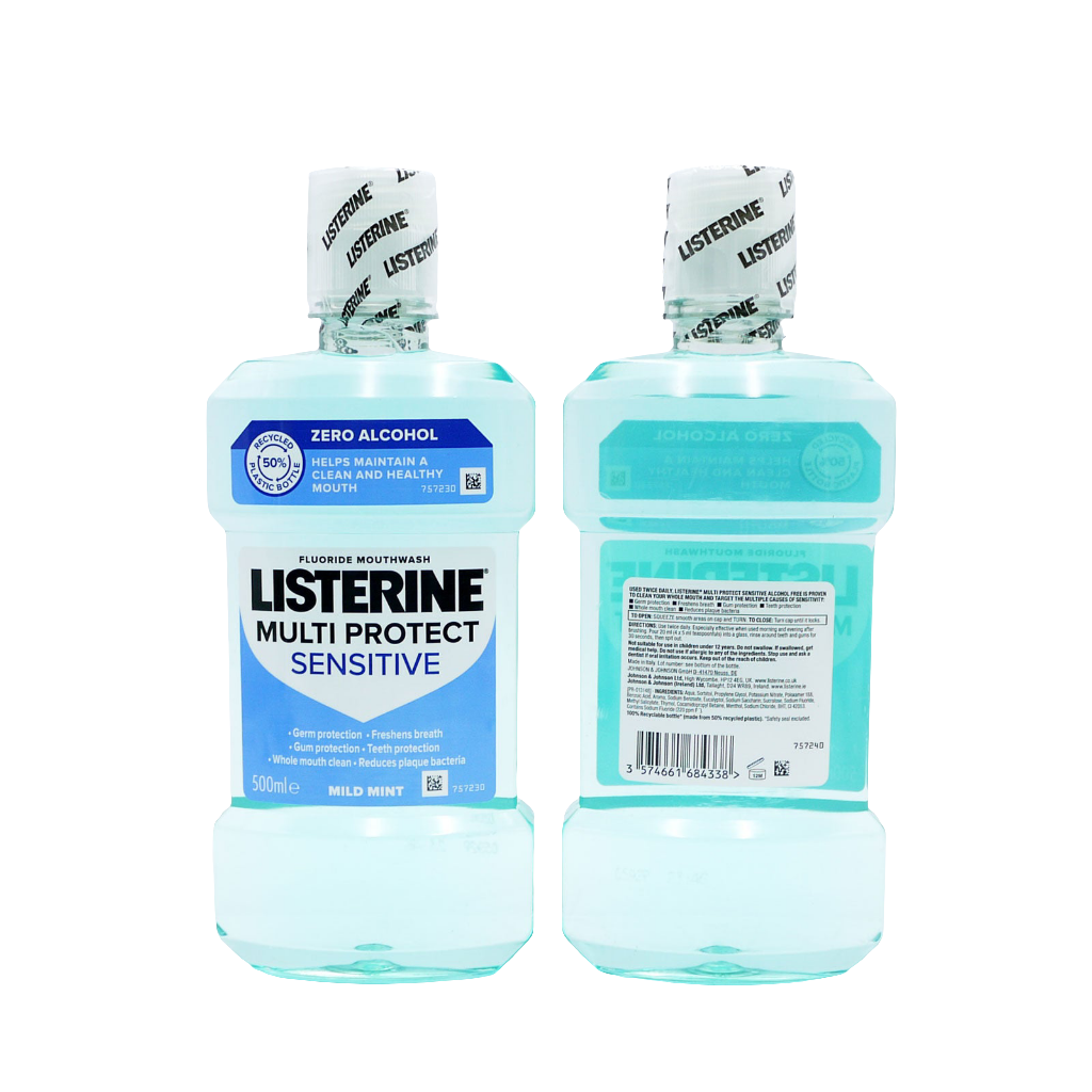 LISTERINE MOUTHWASH MULTI PROTECT SENSITIVE 500ML