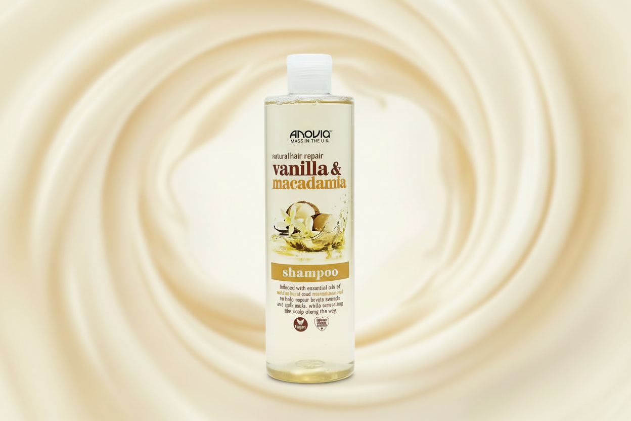 ANOVIA SHAMPOO VANILLA & MACADEMIA 415ML.