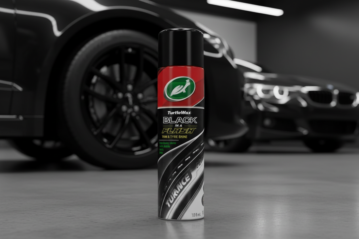 TURTLE WAX BLACK TRIM & TYRE WAX 500ML.