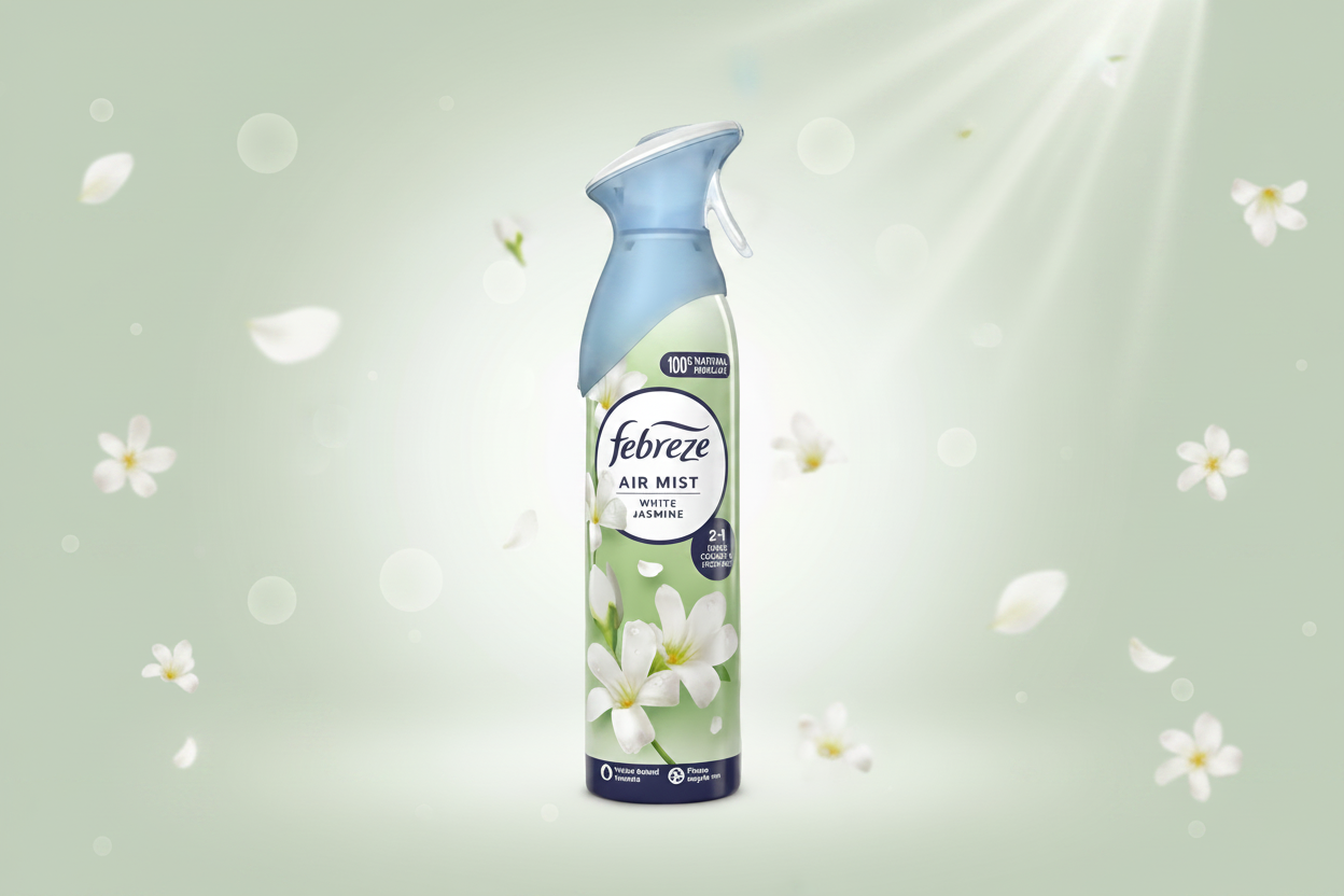 FEBREZE AIR MIST WHITE JASMINE 185ML.