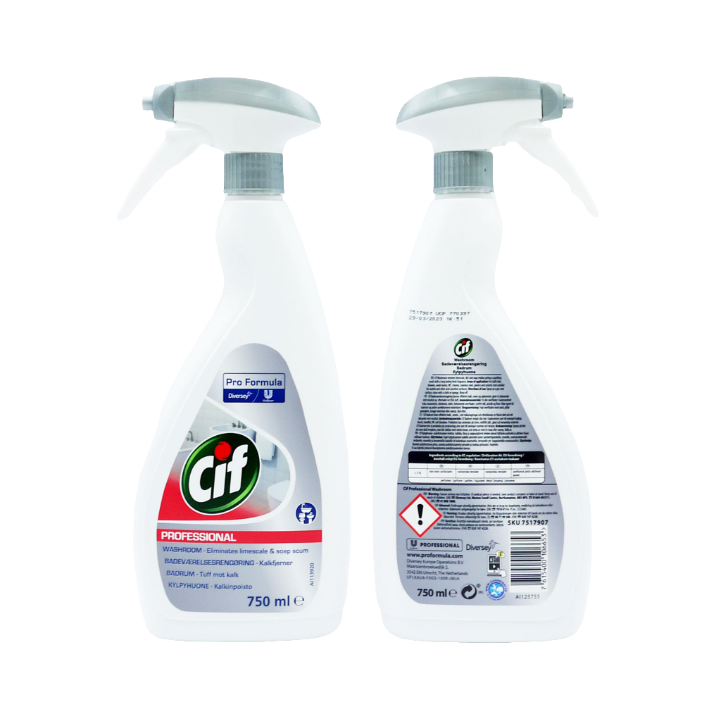 CIF WASHROOM CLEANER SPRAY 2in1 750ML.