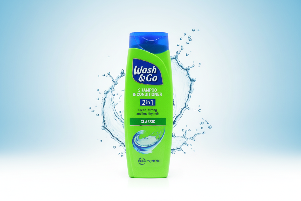 WASH & GO SHAMPOO 2IN1 CLASSIC 400ML