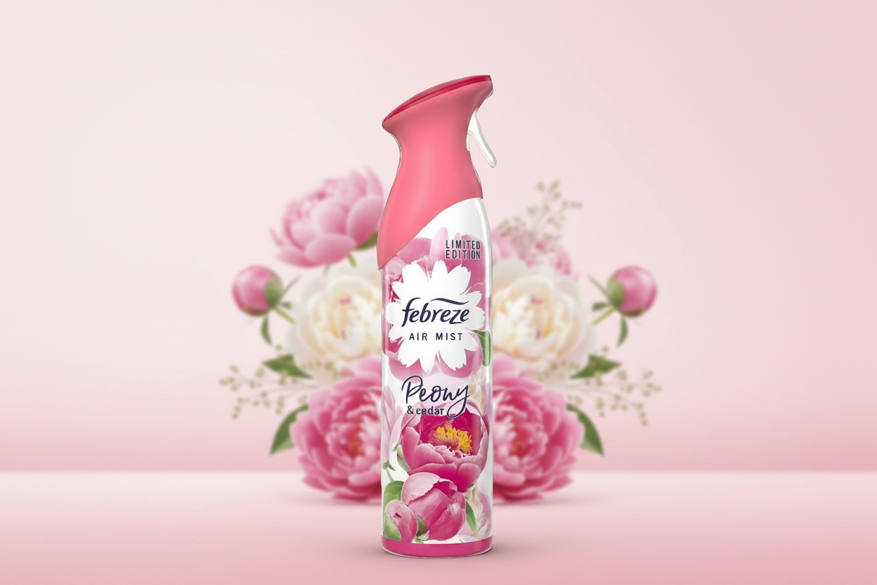 FEBREZE AIR MIST PEONY AND CEDAR 185ML.
