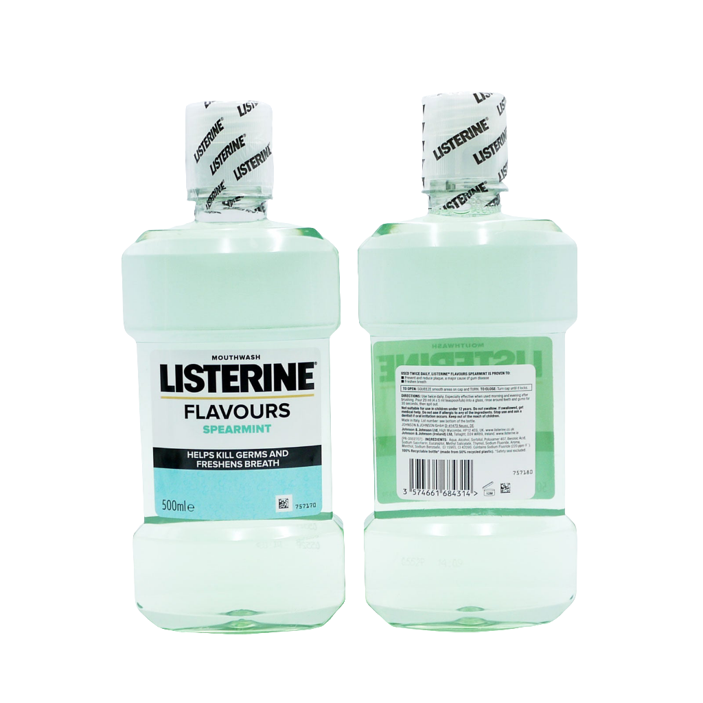 LISTERINE MOUTHWASH FLAVOURS SPEARMINT 500ML