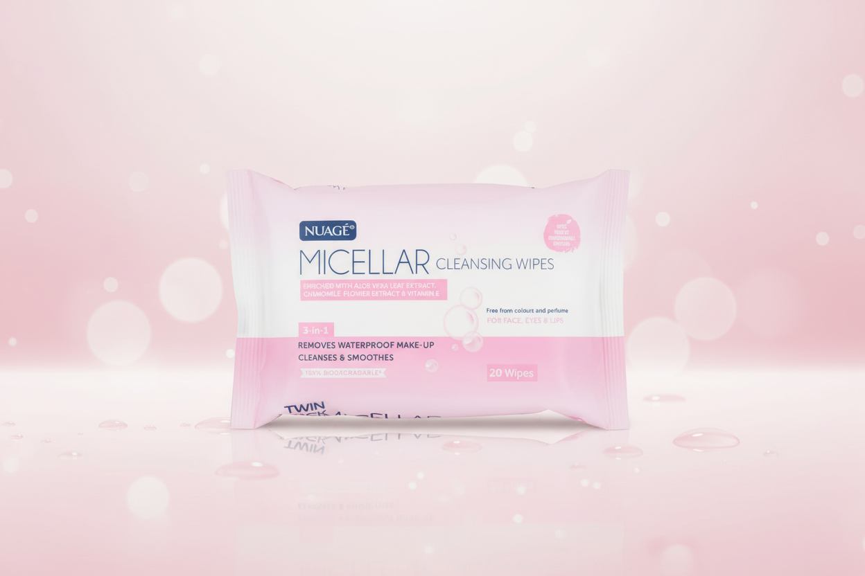 NUAGE CLEANSING WIPES 3-IN-1 MICELLAR 20PCS