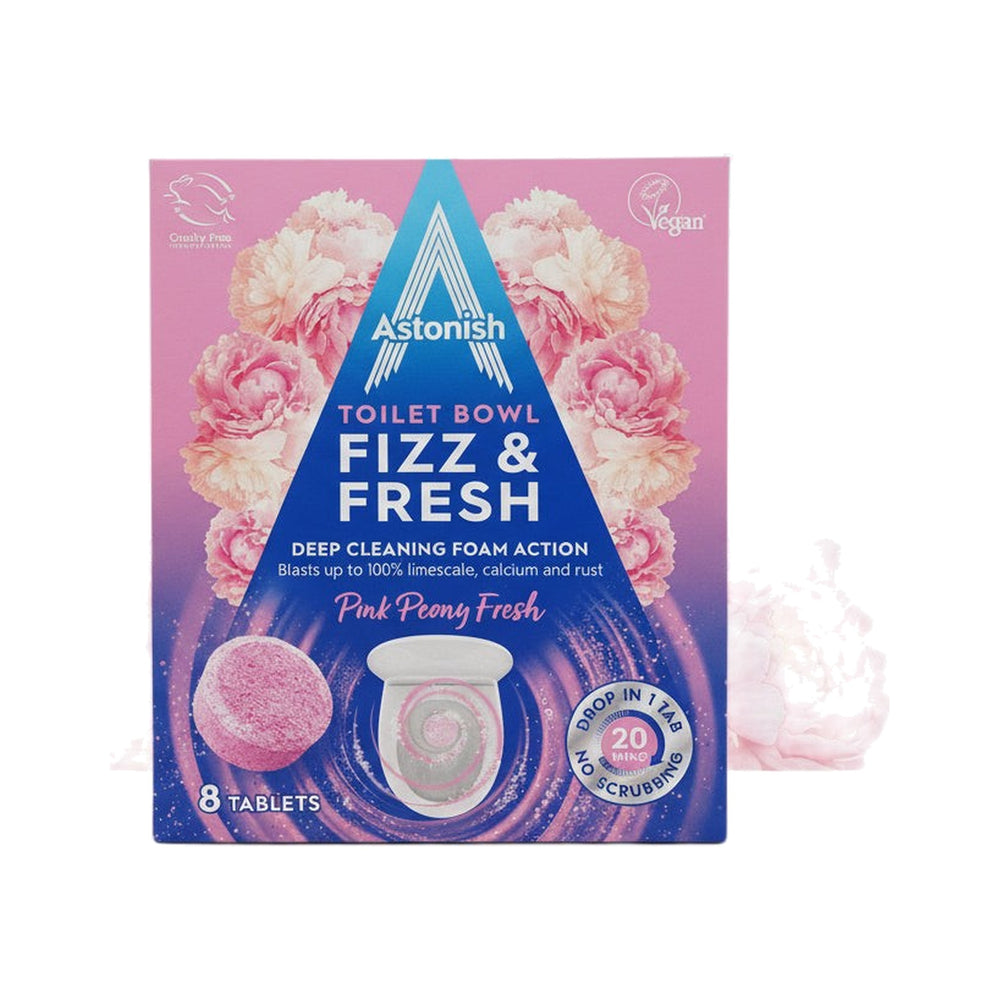 Astonish Pink Peony Fresh Toilet Blocks 8 Pack