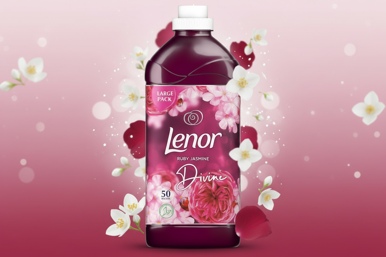 Lenor Ruby Jasmine Fabric Conditioner 1.75L | 50 Washes | Imported from UK π¬π§