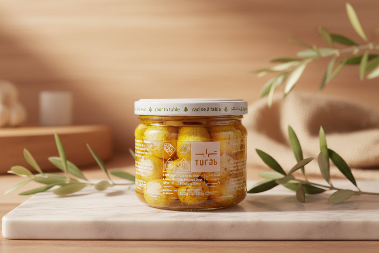 TURAB CHILI GOAT LABNE BALLS IN OLIVE OIL 350G