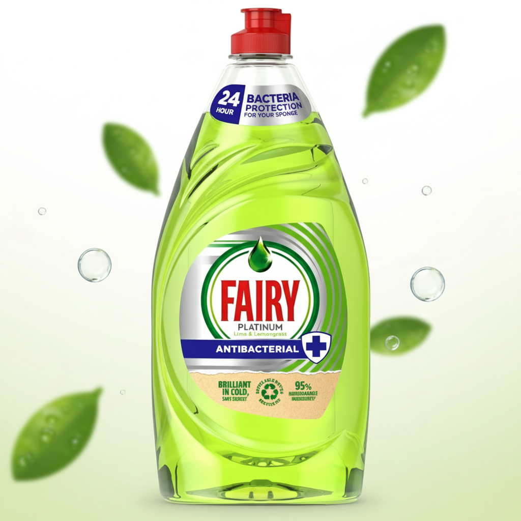 FAIRY LIQUID PLATINUM QUICK WASH ANTI BAC LIME 820ML